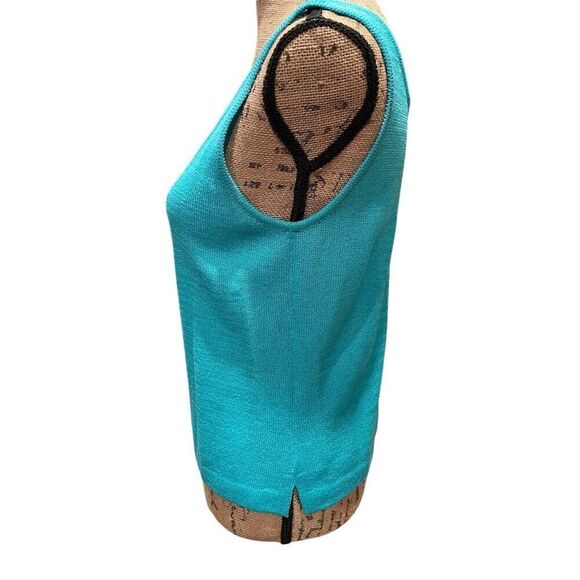 St. John Collection Women's Blue Knit Tank & Cardigan Set 2 piece Size 8 - Picture 6 of 16